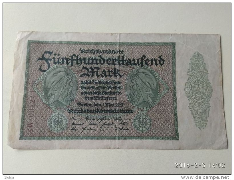 GERMANIA 500000 Marchi 1923 - 500.000 Mark