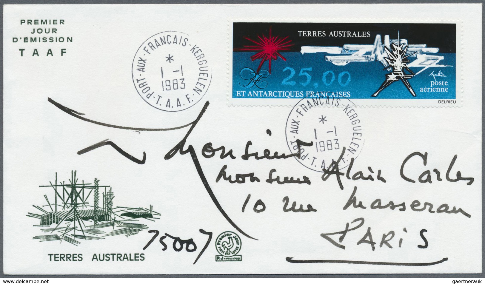 Br Französische Gebiete In Der Antarktis: 1983. 25fr Abstract (by G. Mathieu) On FDC, Accompanied By A - Autres & Non Classés