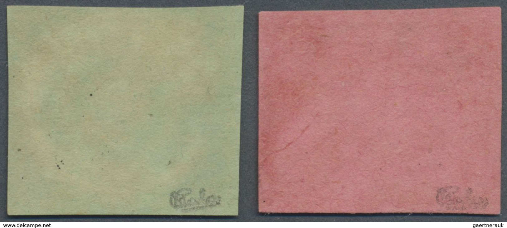 O Gabun: 1889, 15c. Black On Pink 'Gabon Congo' With Overprint 'GAB In 6 Points' And 25c. Black On Gre - Other & Unclassified