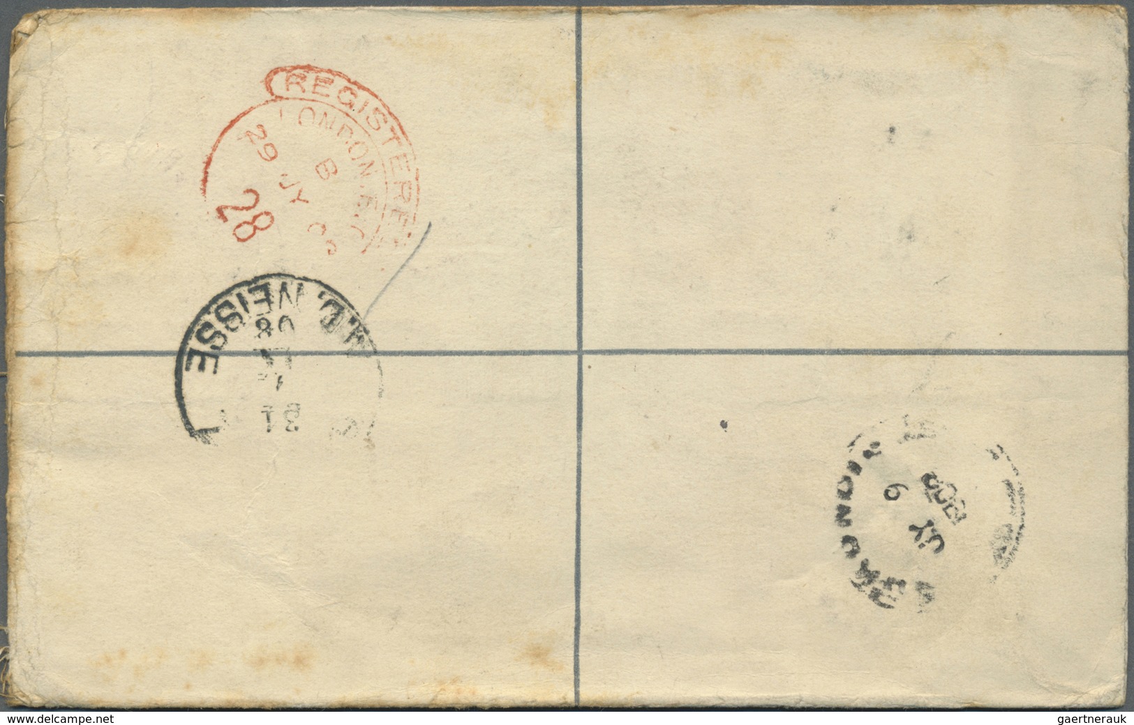 GA Goldküste: 1908. Registered Postal Stationery Envelope 2d Brown Upgraded With SG 59, ½d Green (3) Ti - Côte D'Or (...-1957)