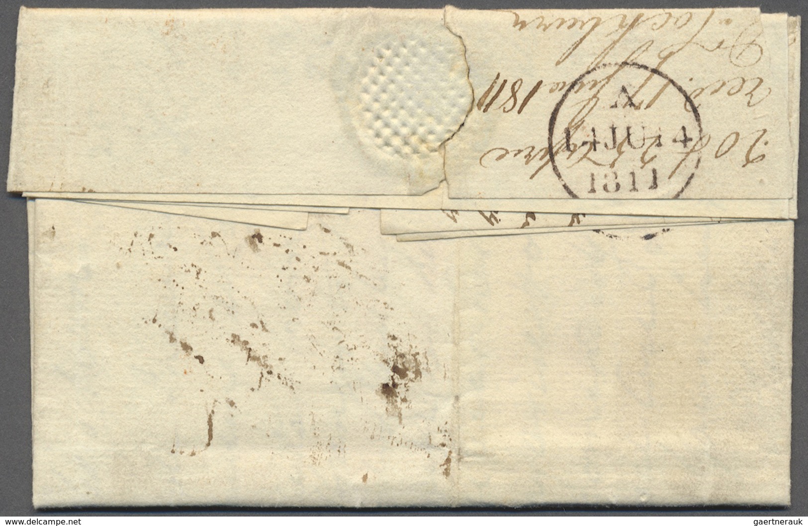 Br Grenada: 1811. Stampless Envelope Addressed To Edinburgh Written From Grenada Dated '20th April 1811 - Grenade (...-1974)