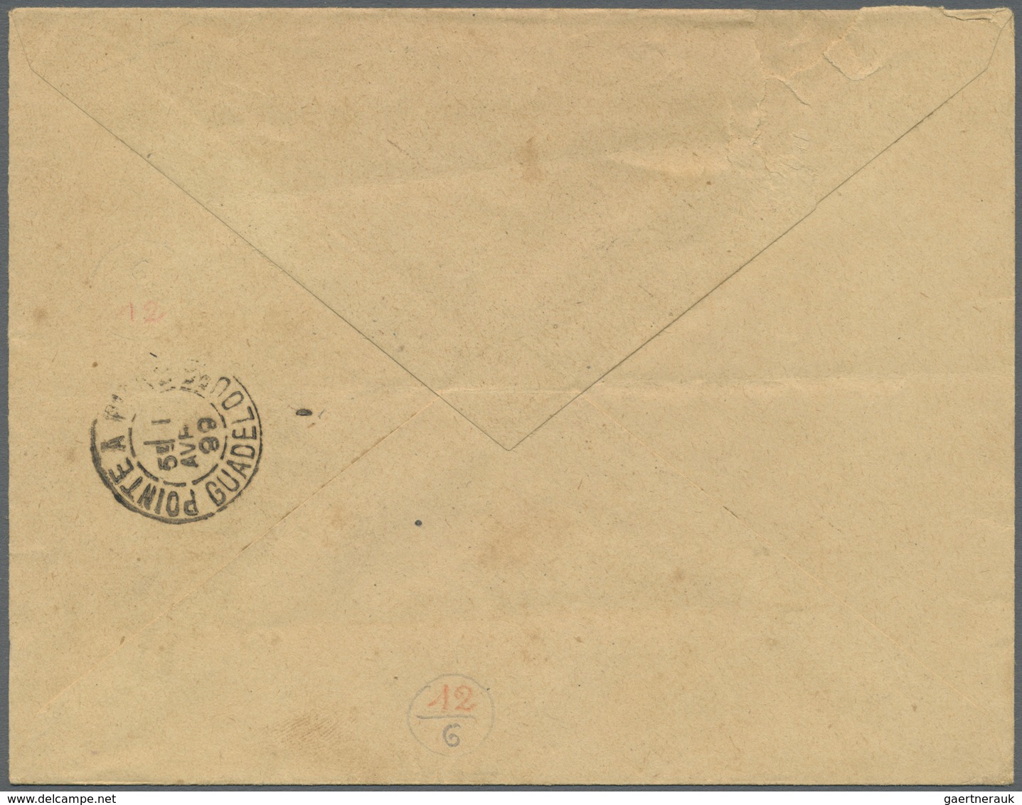 Br Guadeloupe: 1899. Envelope Addressed To The 'Chef De Service, Pointe-a-Pitre' Bearing Yvert 32, 15c - Lettres & Documents