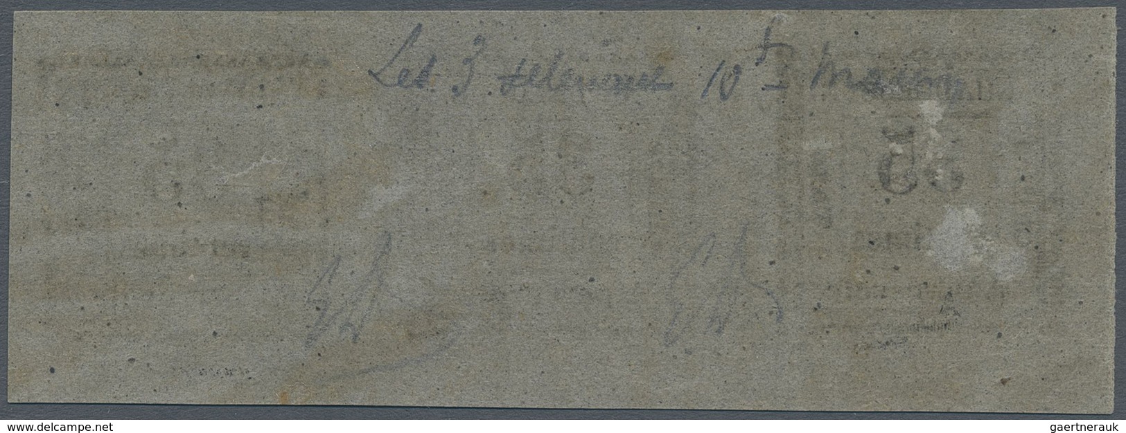 * Guadeloupe - Portomarken: 1884, 35 C. Value In Frame Black On Gray, Unused Horizontal Strip Of Three - Timbres-taxe