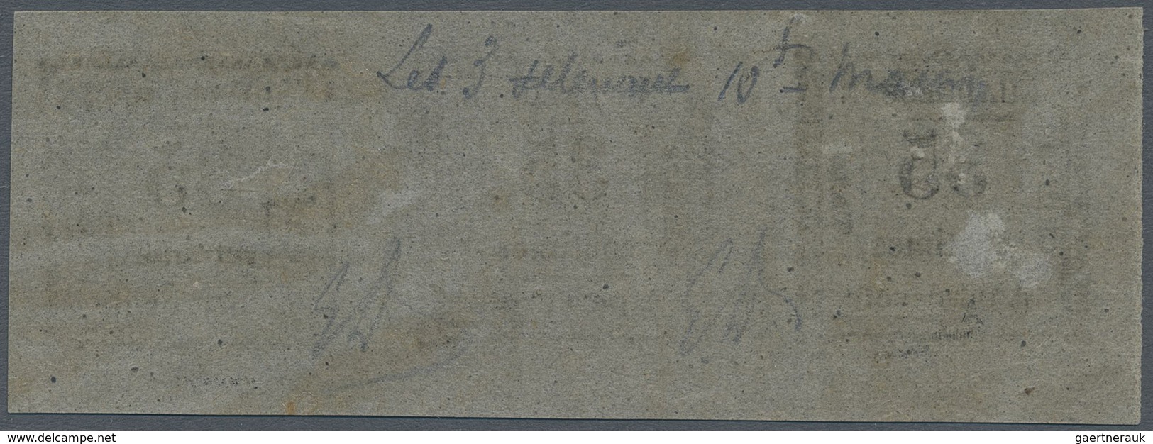 * Guadeloupe - Portomarken: 1884, 35 C. Value In Frame Black On Gray, Unused Horizontal Strip Of Three - Strafport