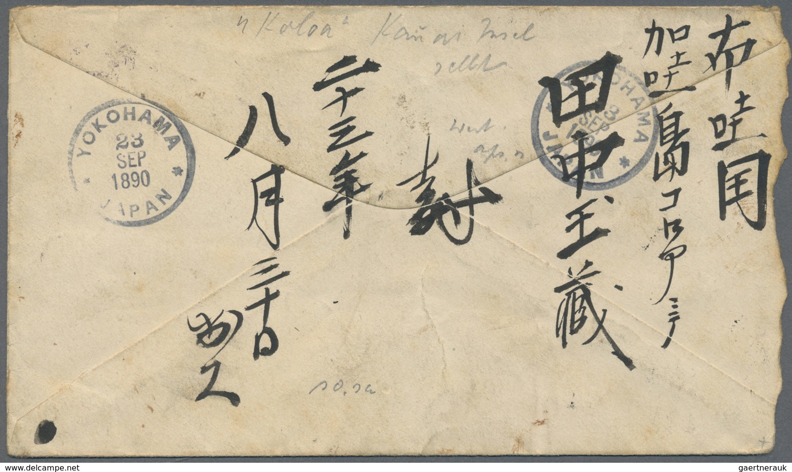 GA Hawaii: 1890/1891, 10 Cent Black, 3 Stationery Envelopes With Different Cancelations Used From Hawai - Hawaï