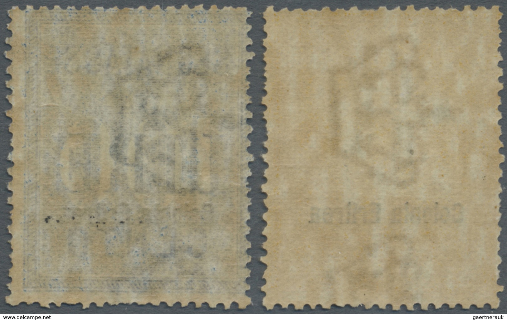 ** Italienisch-Eritrea - Verrechnungsmarken: 1903, 50l. Yellow And 100l. Blue, Two Values, Fresh Colour - Erythrée