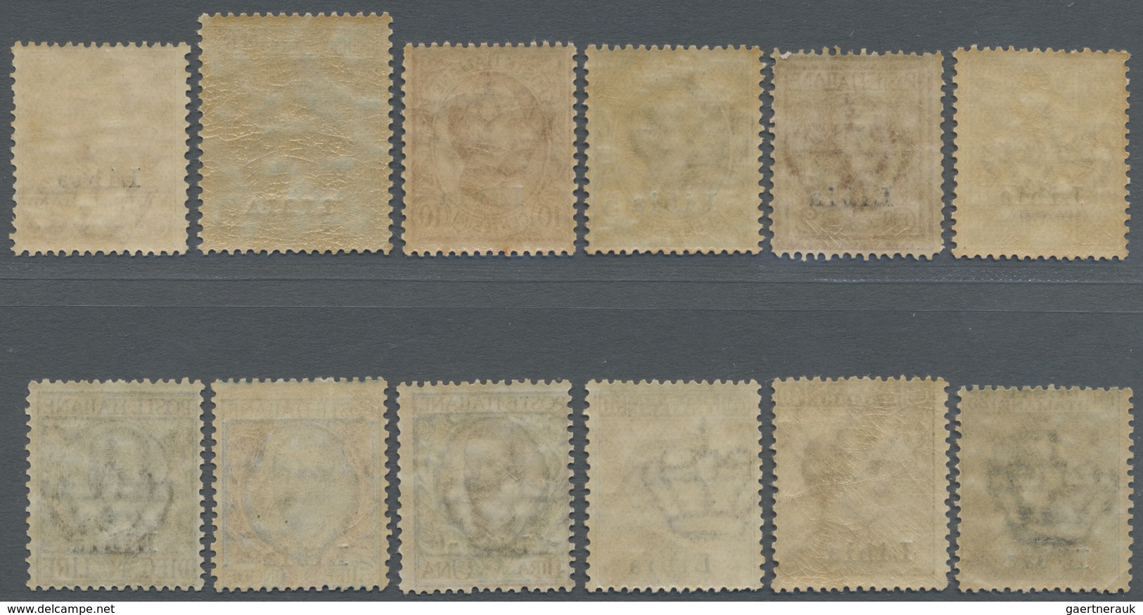 ** Italienisch-Libyen: 1912, Definitives "Coat Of Arms/Vittorio Emanuele", 1c. To 10l., Complete Set Of - Libië