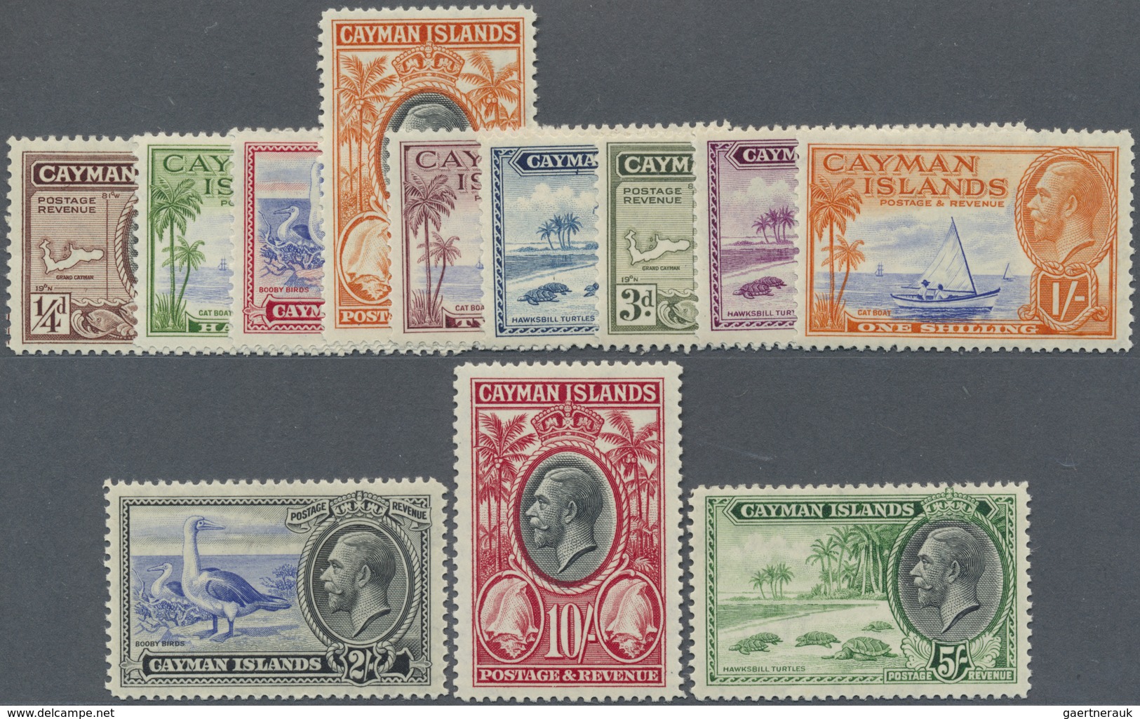 * Kaiman-Inseln / Cayman Islands: 1935, Pictorial Definitives Complete Set, Mint Lightly Hinged, SG. £ - Iles Caïmans