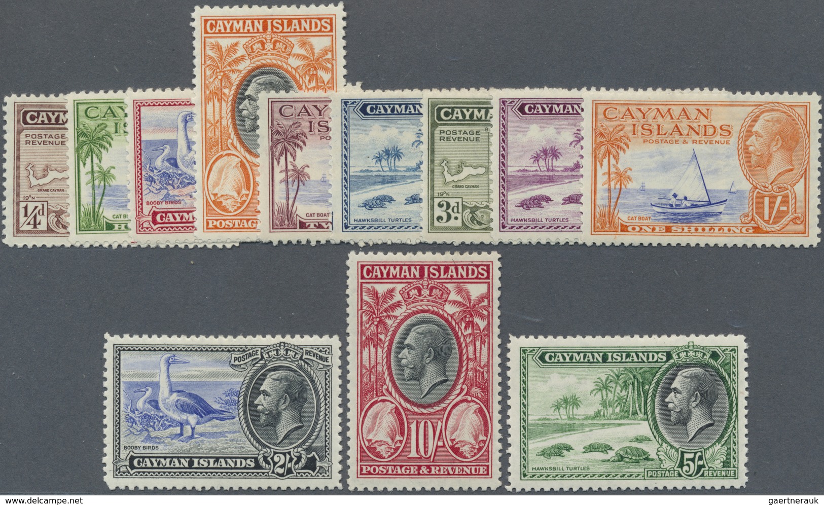 * Kaiman-Inseln / Cayman Islands: 1935, Pictorial Definitives Complete Set, Mint Lightly Hinged, SG. £ - Iles Caïmans