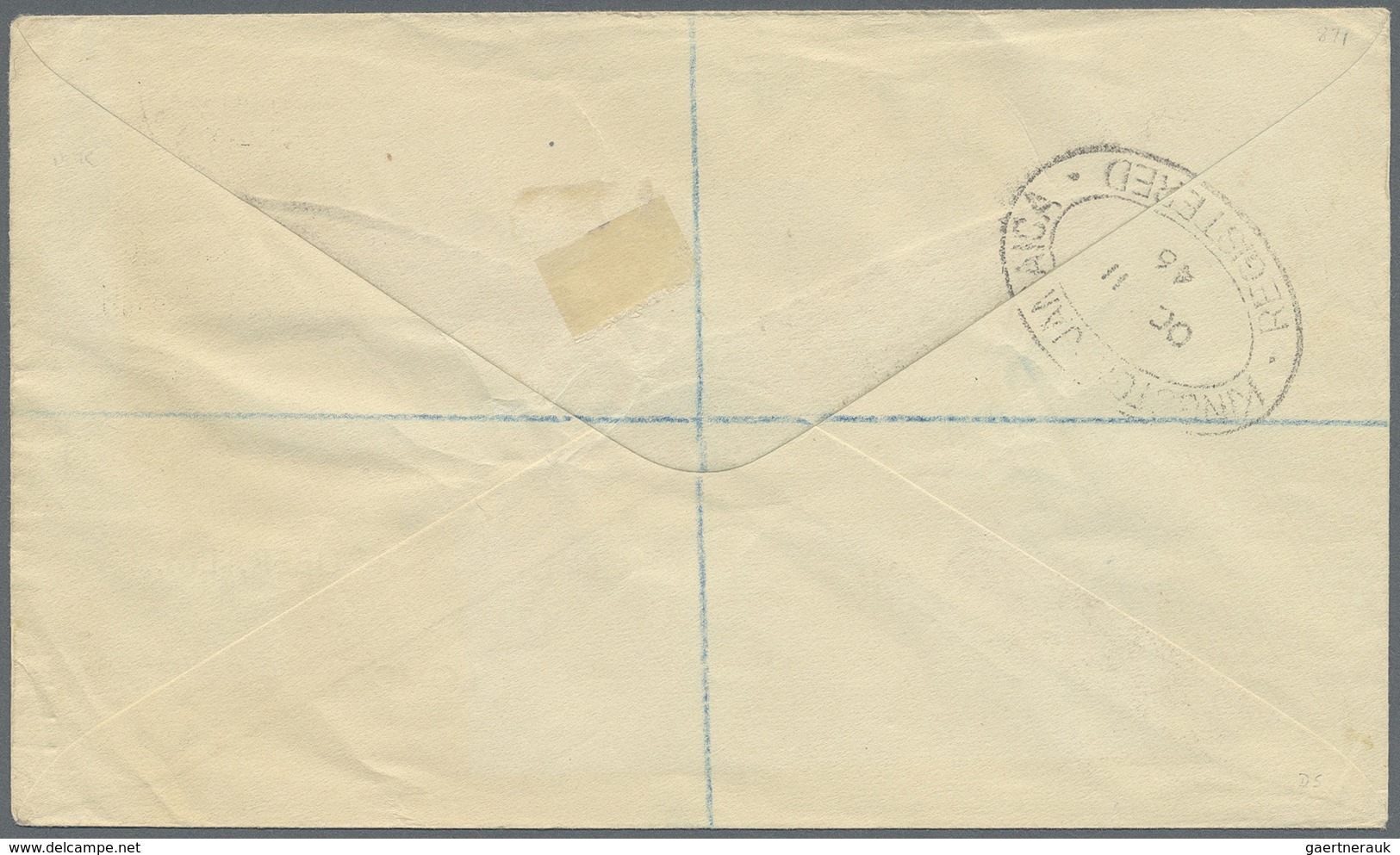 Br Kaiman-Inseln / Cayman Islands: 1946. Registered Envelope Addressed To London Bearing SG 127, 1½d Bl - Kaaiman Eilanden