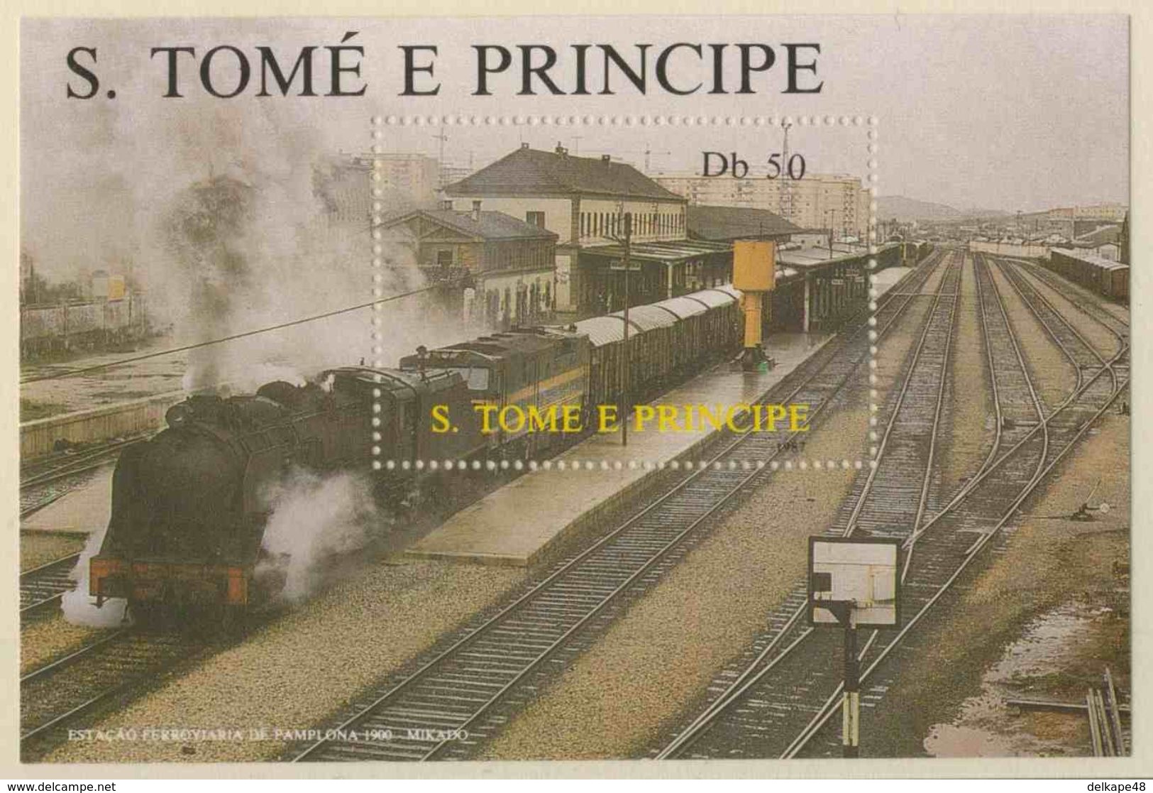 Sao Tomé E Principe 1987 B174 - Mi 1020 ** “Baldwin” Steam Locomotive (1920) / Dampflokomitive - Sao Tome En Principe