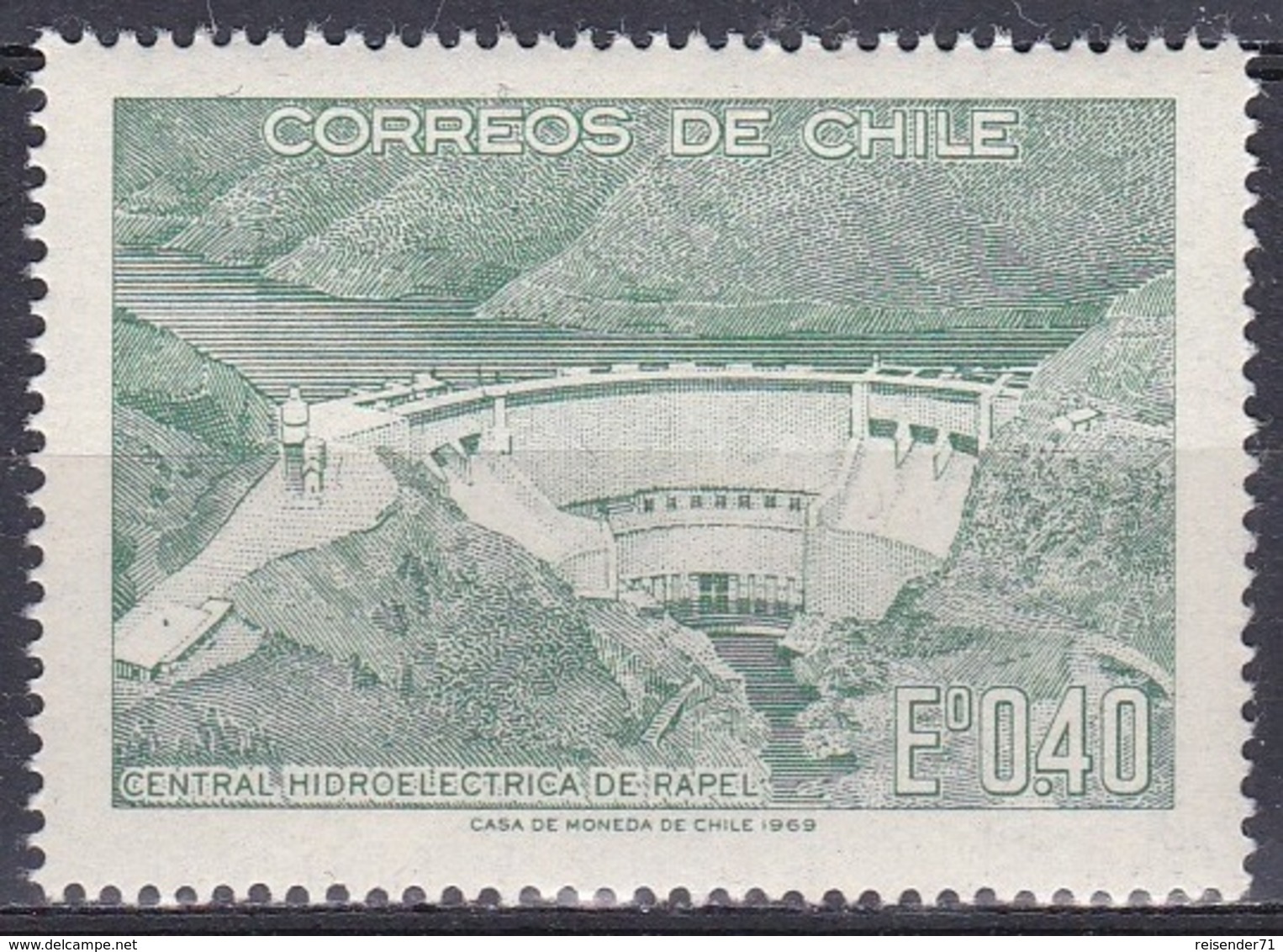 Chile 1969 Wirtschaft Energie Energy Elektrizit Electricity Staudamm Talsperre Reservoir Dam Rapel, Mi. 706 ** - Cile