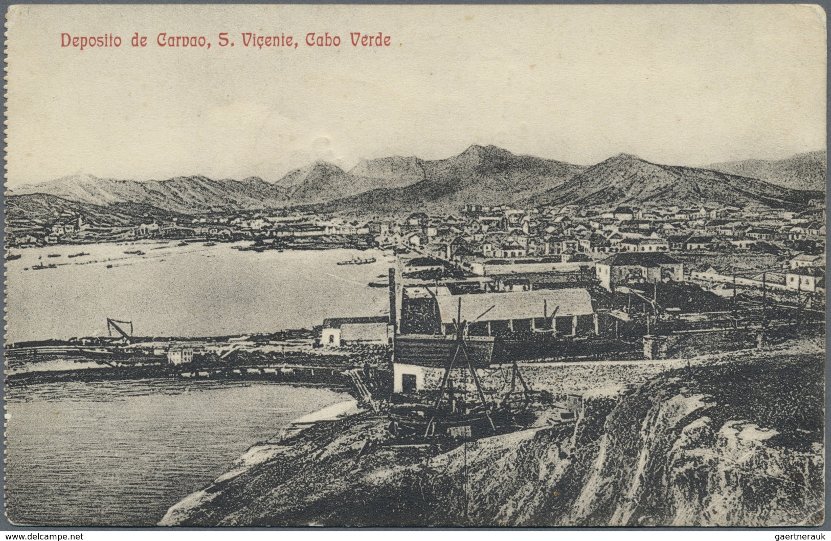 Br Kap Verde: 1916. Stampless Picture Post Card Of 'Cape Verde' Addressed To England Endorsed 'On Activ - Cap Vert