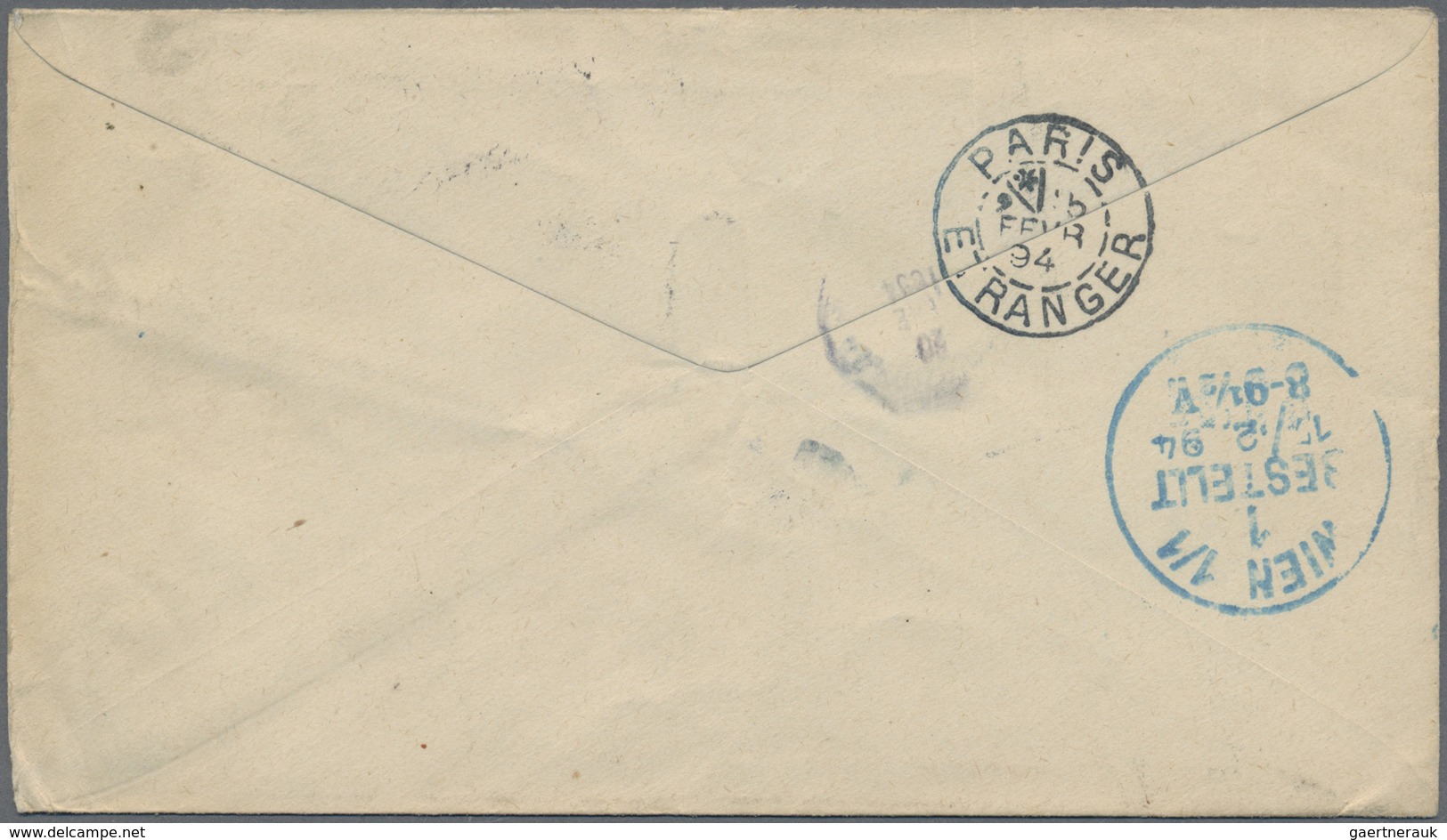 Br Kolumbien: 1894, Envelope Bearing 10 C Tied By Killer-duplex "MEDELLIN ENE 10 1894" And Negative Esc - Colombie