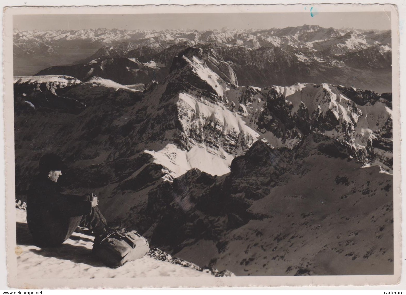 SUISSE,SCHWEIZ,SVIZZERA,HELVETIA,SWISS,SAINT GALL,APPENZELL RHODES,SANTIS,GUIDE,TAMPON BERGHOTEL SANTIS 1939,CARTE PHOTO - Berg