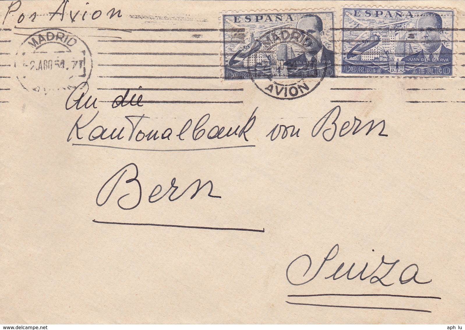 Brief Von Madrid In Die Schweiz (br3024) - Briefe U. Dokumente