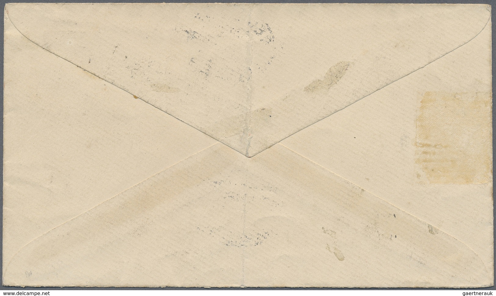 GA Liberia: 1863. Registered And Advice Of Receipt Postal Stationery Envelope (vertical Fold) Cancelled - Liberia