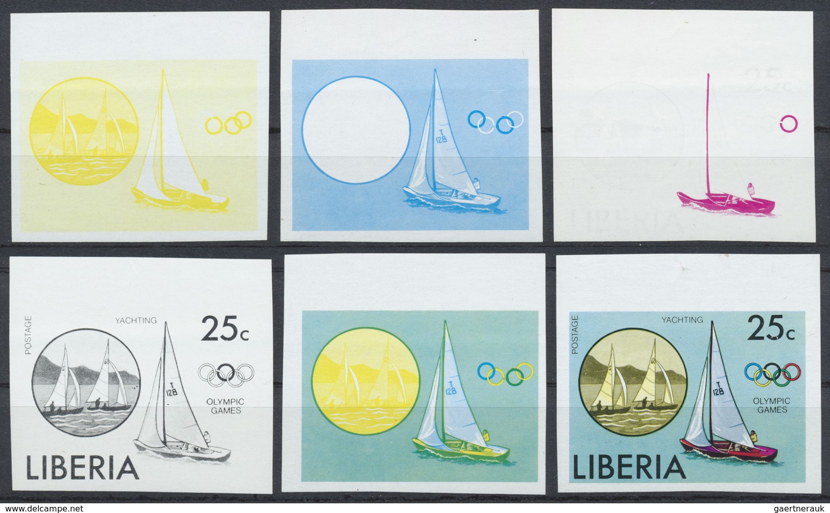 ** Liberia: 1976, Olymic Games Montreal 2 C. - 25 C., 23 Different Imperforated Proofs, Mint Never Hing - Liberia
