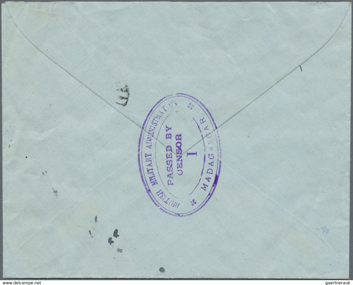 Br Madagaskar: 1943. Stampless Envelope Addressed To France Cancelled By Circular 'La France Combattant - Autres & Non Classés