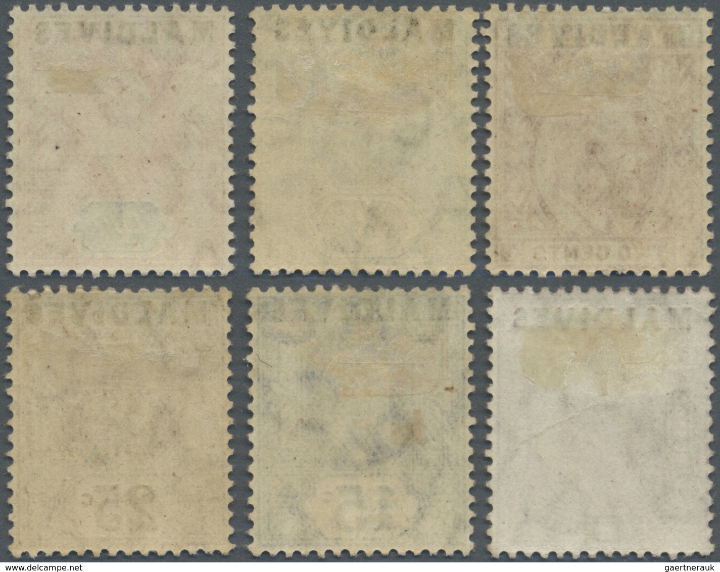 * Malediven: 1906 First Issue Complete Set Of Six, Mint Lightly Hinged, Fresh And Fine. (SG £300) - Maldives (1965-...)