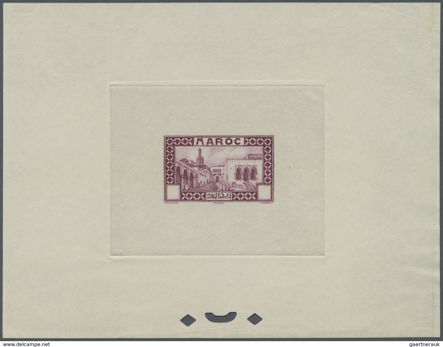 (*) Marokko: 1933, Definitives "Views Of Morocco", 1c. To 20fr., Complete Set Of 24 Values, Epreuve With - Maroc (1956-...)