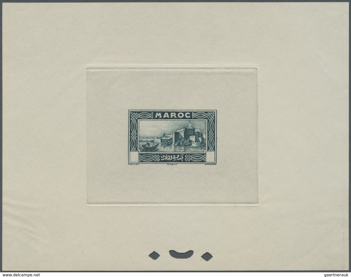 (*) Marokko: 1933, Definitives "Views Of Morocco", 1c. To 20fr., Complete Set Of 24 Values, Epreuve With - Marokko (1956-...)