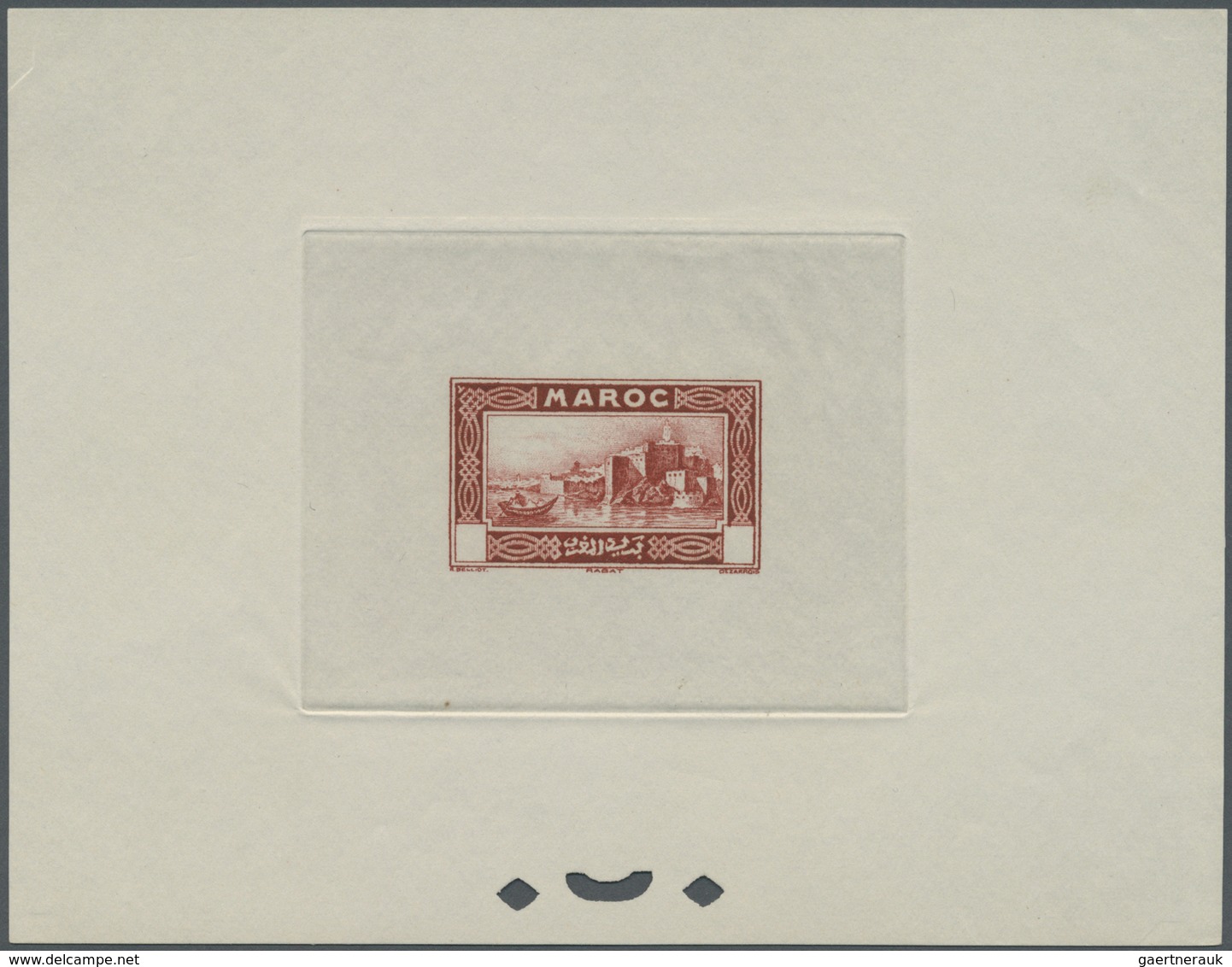 (*) Marokko: 1933, Definitives "Views Of Morocco", 1c. To 20fr., Complete Set Of 24 Values, Epreuve With - Marokko (1956-...)