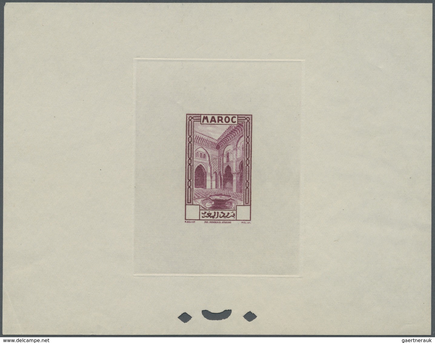 (*) Marokko: 1933, Definitives "Views of Morocco", 1c. to 20fr., complete set of 24 values, epreuve with