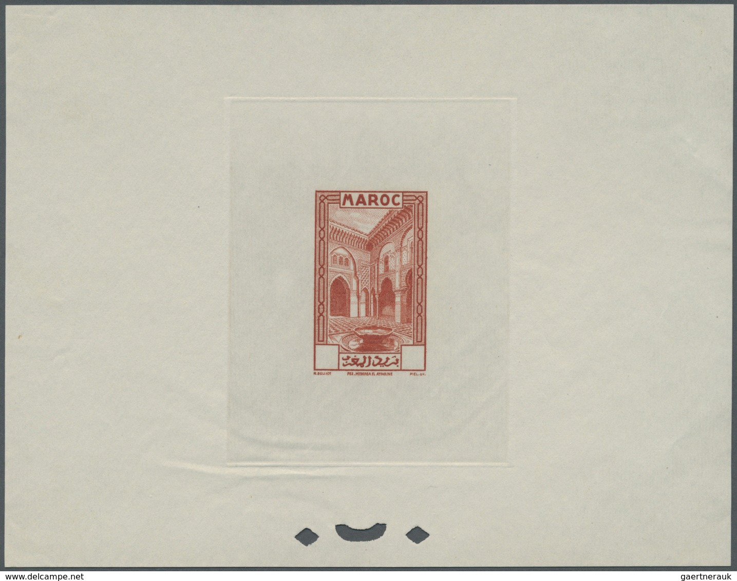 (*) Marokko: 1933, Definitives "Views of Morocco", 1c. to 20fr., complete set of 24 values, epreuve with