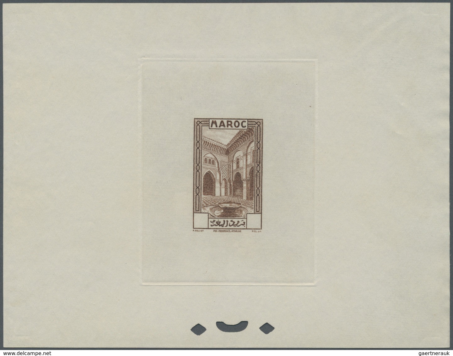 (*) Marokko: 1933, Definitives "Views of Morocco", 1c. to 20fr., complete set of 24 values, epreuve with