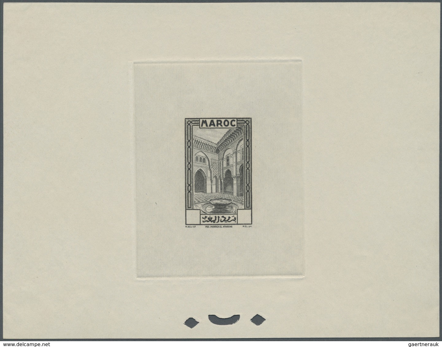 (*) Marokko: 1933, Definitives "Views of Morocco", 1c. to 20fr., complete set of 24 values, epreuve with