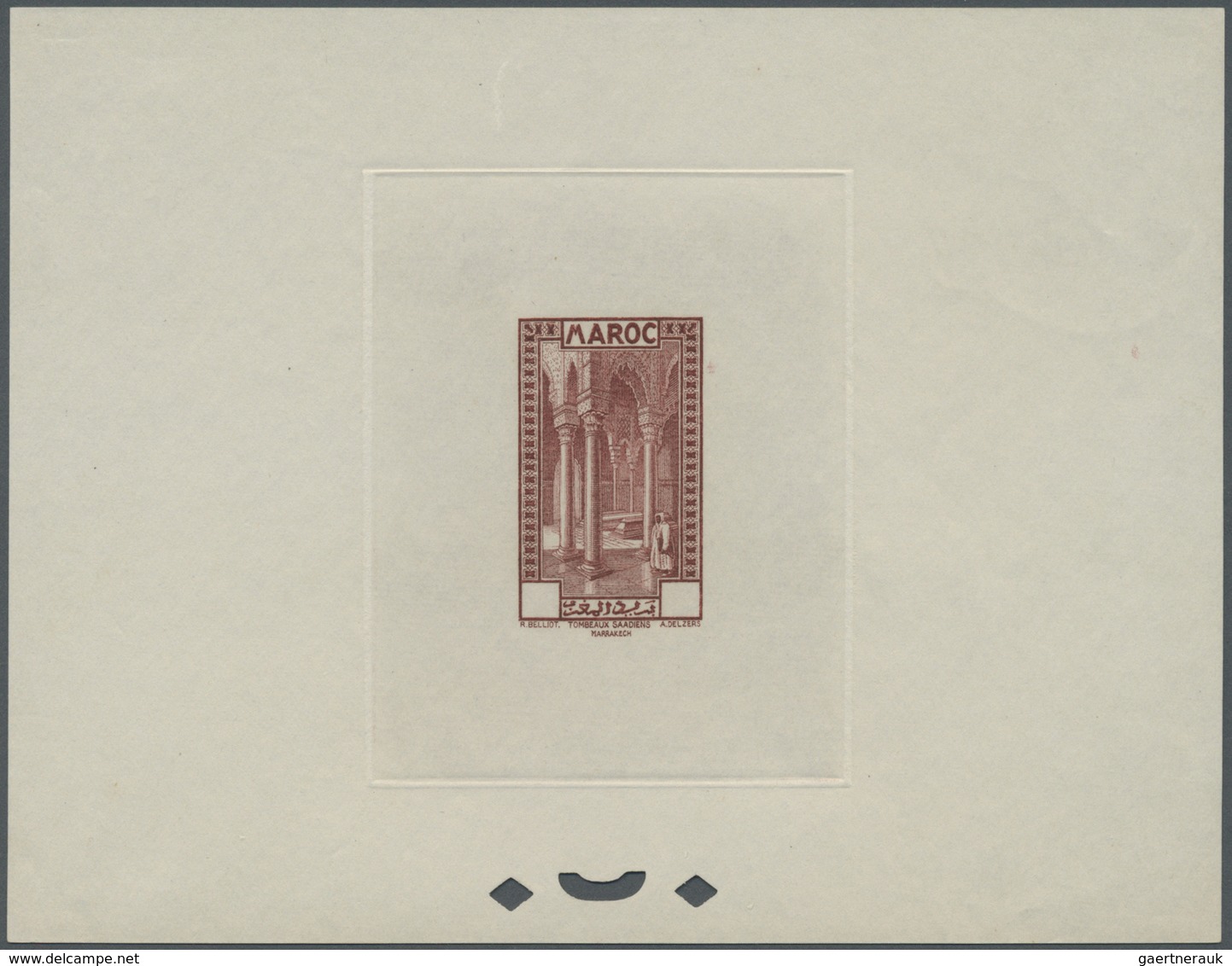 (*) Marokko: 1933, Definitives "Views of Morocco", 1c. to 20fr., complete set of 24 values, epreuve with