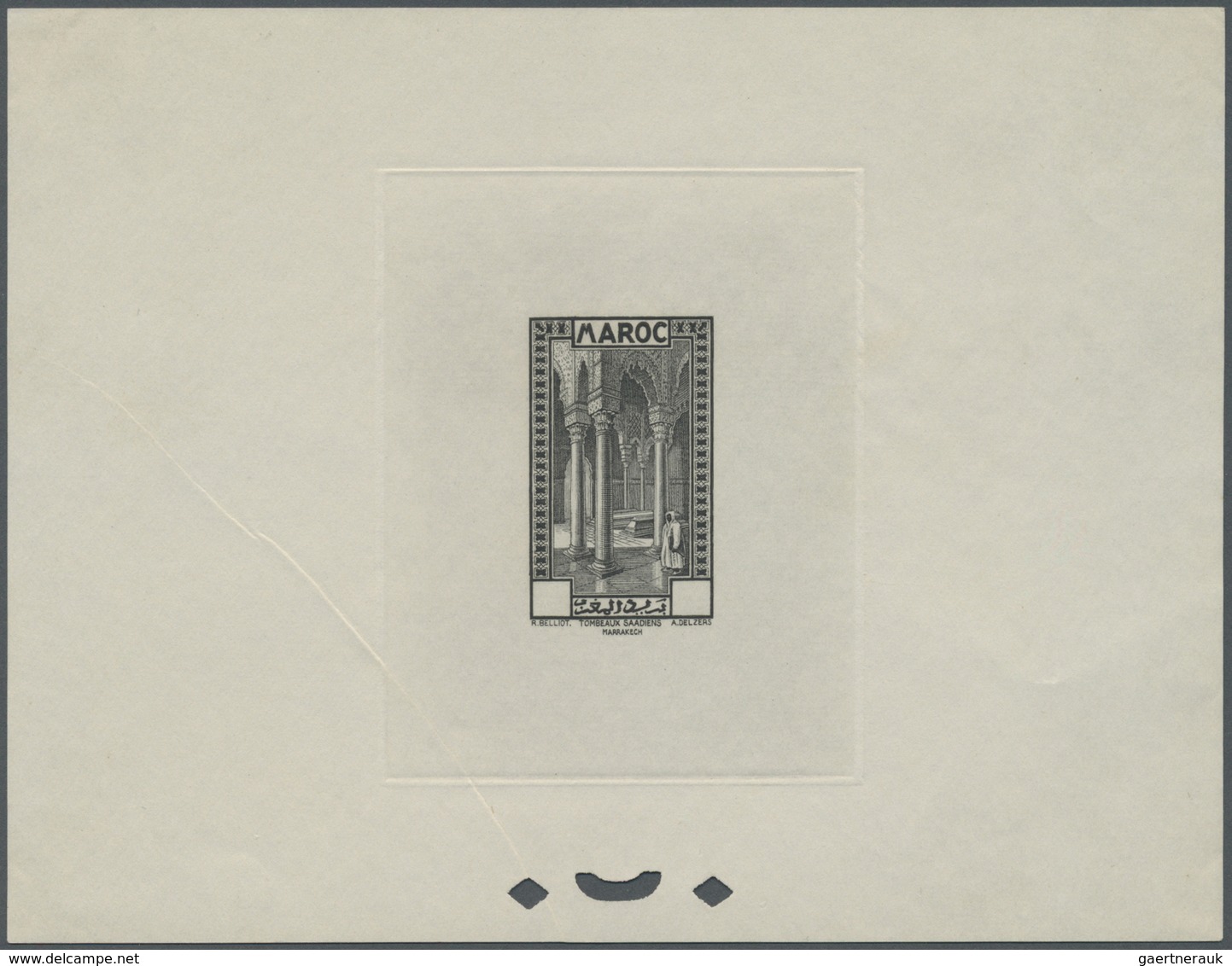 (*) Marokko: 1933, Definitives "Views of Morocco", 1c. to 20fr., complete set of 24 values, epreuve with