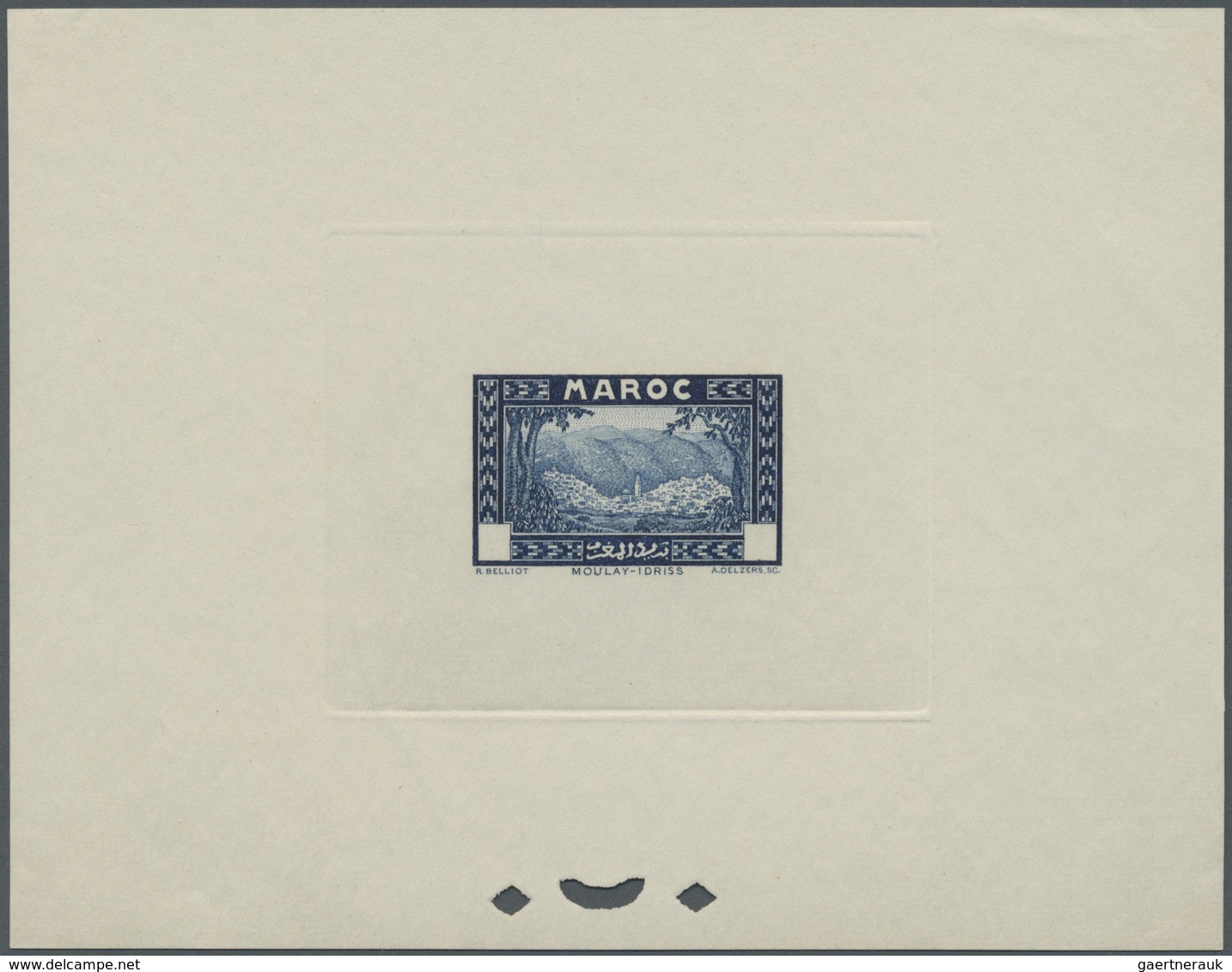 (*) Marokko: 1933, Definitives "Views of Morocco", 1c. to 20fr., complete set of 24 values, epreuve with