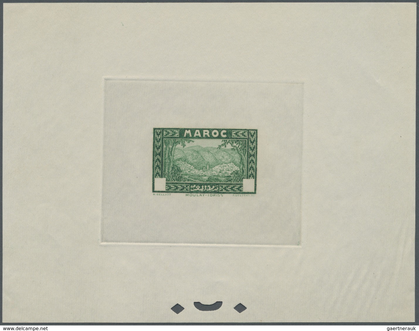 (*) Marokko: 1933, Definitives "Views of Morocco", 1c. to 20fr., complete set of 24 values, epreuve with