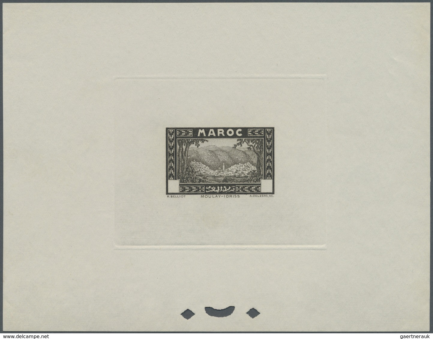 (*) Marokko: 1933, Definitives "Views of Morocco", 1c. to 20fr., complete set of 24 values, epreuve with