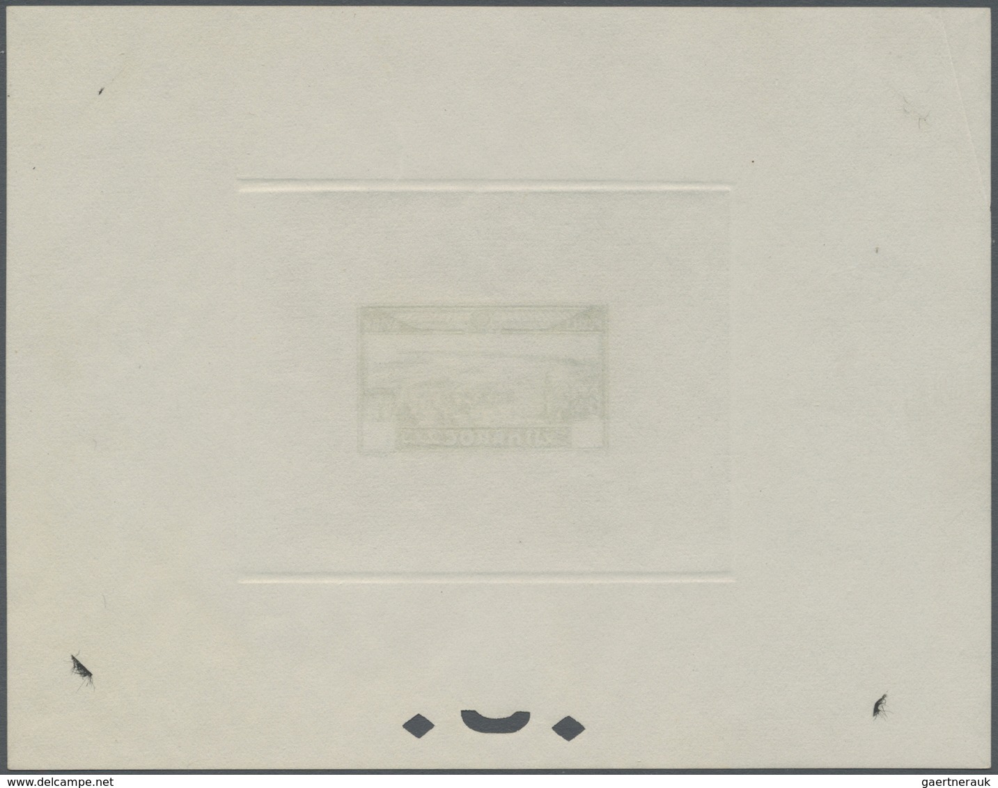 (*) Marokko: 1933, Airmails "View of Casablanca", five epreuve in issued design but without value, colou