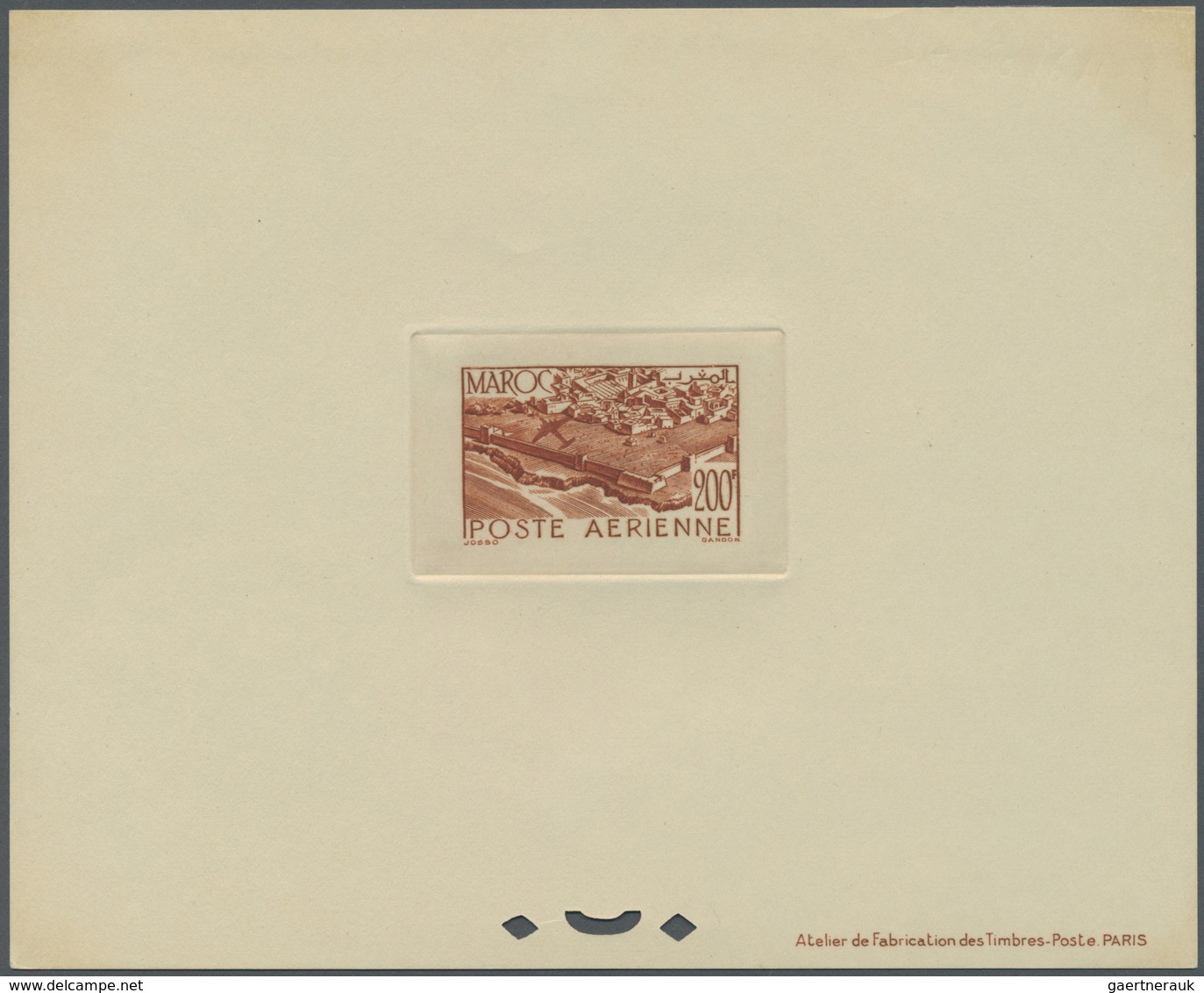 (*) Marokko: 1945/1947, Airmails, 50fr. And 9fr. To 200fr., Six Values As Epreuve De Luxe. Maury PA57, P - Maroc (1956-...)