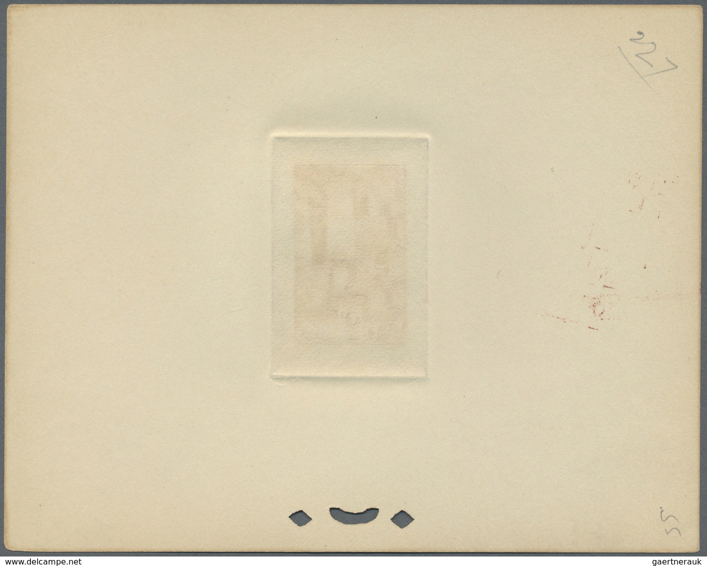 (*) Marokko: 1947, 2fr. Kasbah, group of nine epreuve in differing colours (partly some striated toning)