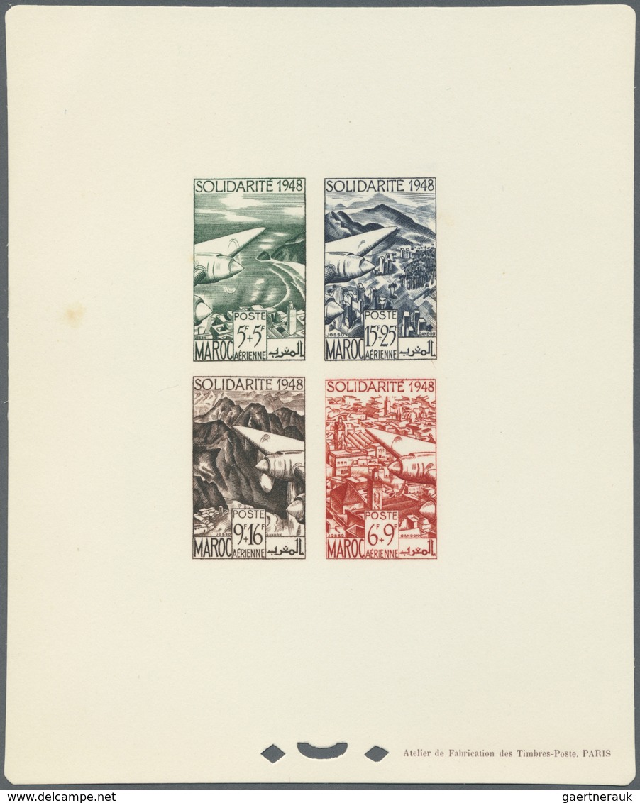 (*) Marokko: 1949, Charity Issue "Agriculture", Both Souvenir Sheets As Epreuve De Luxe, Some Toning Spo - Maroc (1956-...)