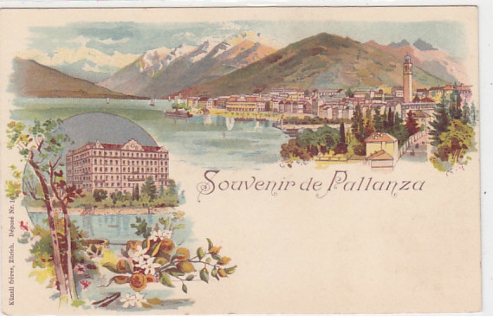 Souvenir Di Pllanza - Litho Ed.Künzli, Zurigo    (P-109-30313) - Novara