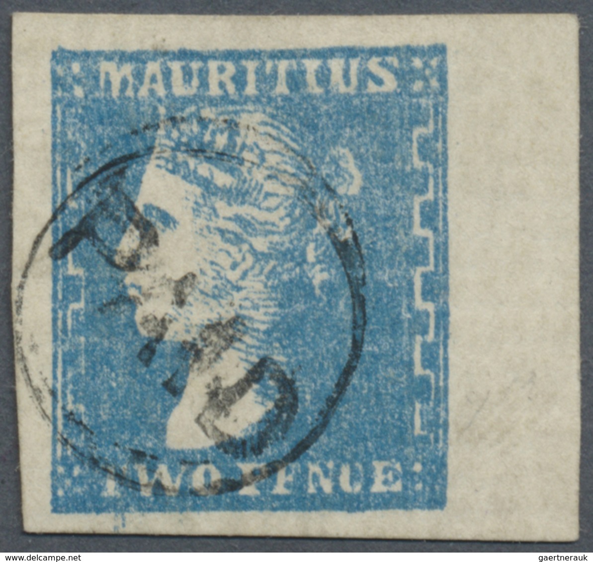 O Mauritius: 1859: 2 D Blue, Laid Paper, In Perfect Condition With Wide Margins All Around And Right S - Mauritius (...-1967)