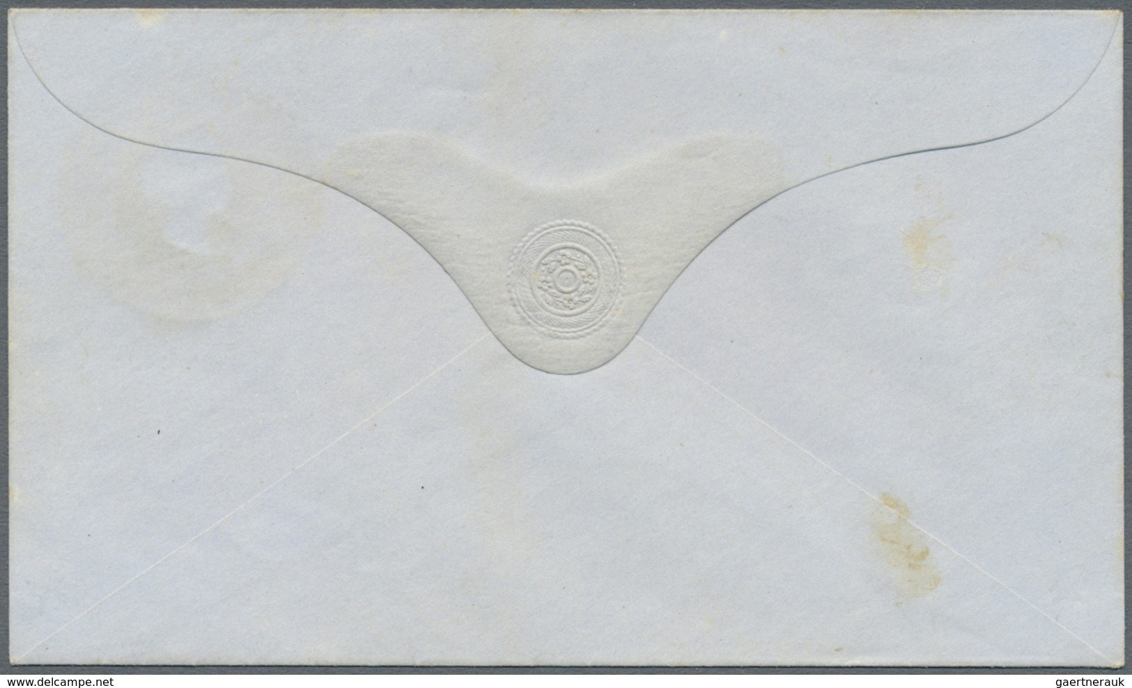 GA Mauritius: 1862, QV stationery envelopes (5): 6d (3, HG1a x2, 3d), 9d (2, HG 2, 2a) plus 6d (HG1) ov