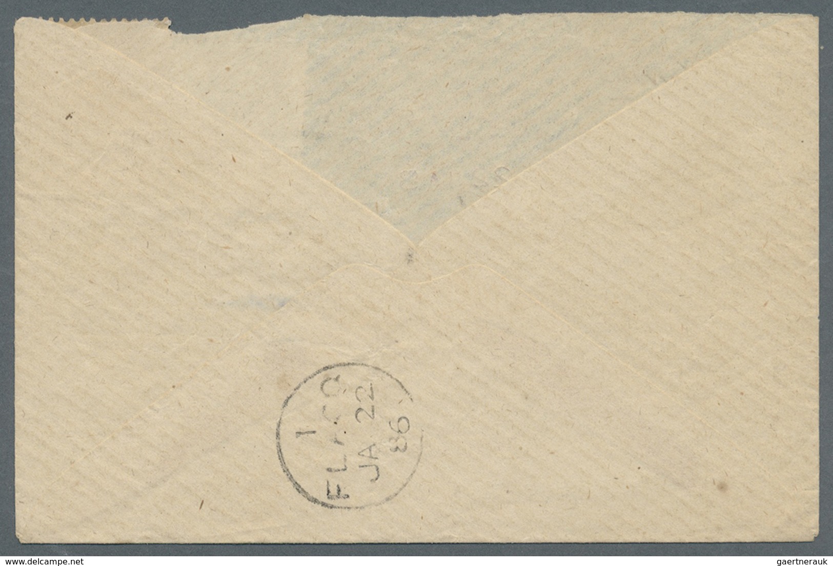 Br Mauritius: 1886. Registered Express Envelope (backflap Missing) Addressed To Port Louis Bearing SG 8 - Maurice (...-1967)