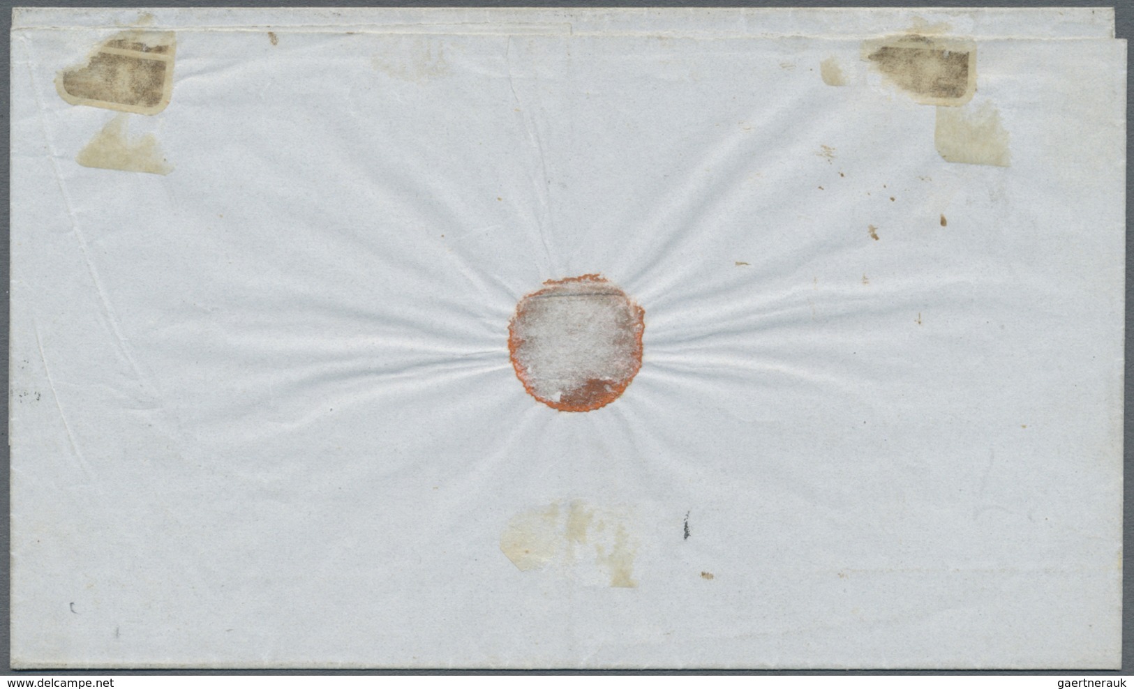 Br Mexiko: 1856, 1 R. Yellow With Overprint "GUANAJUATO", Full Margins On Two Sides, On Folded Envelope - Mexico