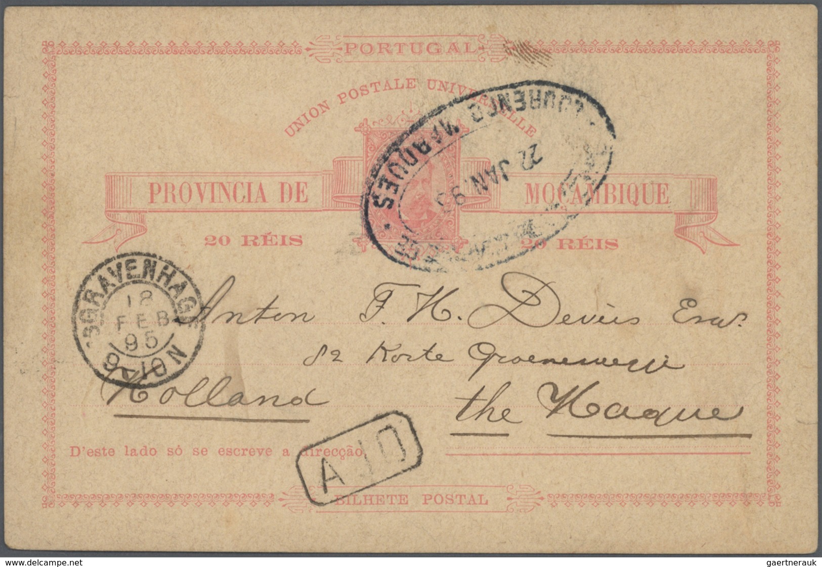 GA Mocambique - Provinzausgaben: Mocambique-Gesellschaft: 1893/96, Fine Group Of Six Stationery Cards: - Mozambique