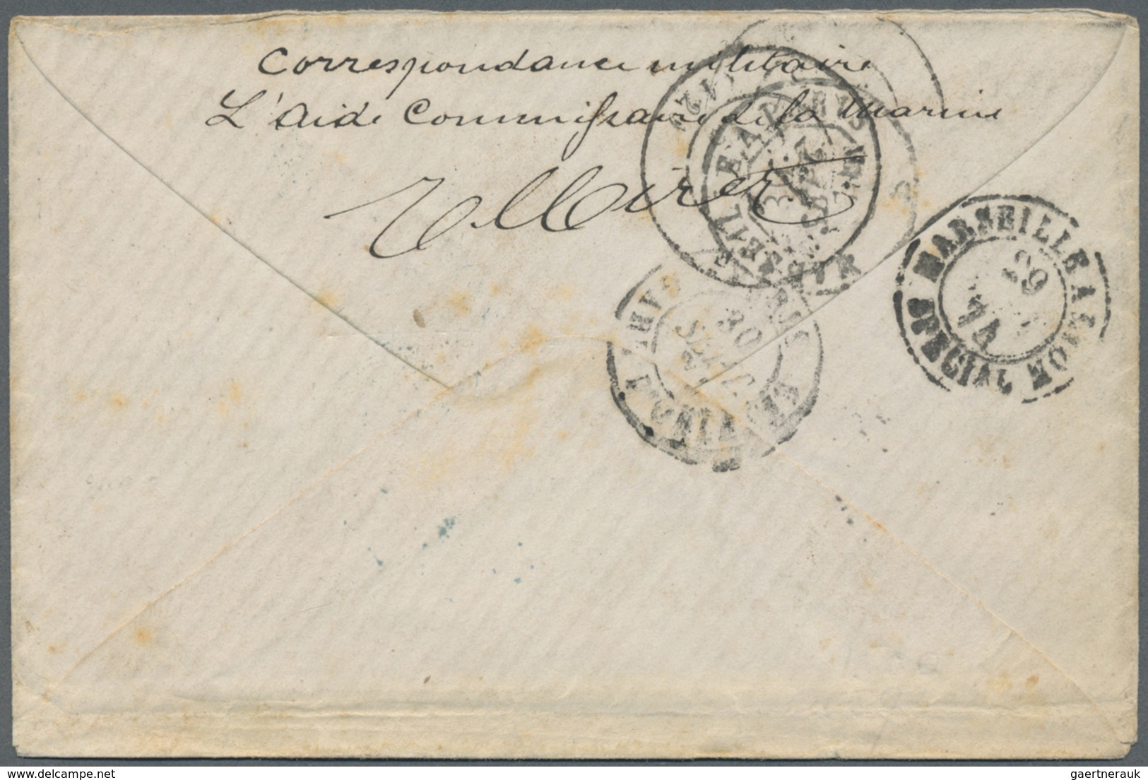Br Neukaledonien: 1874. Envelope Headed 'Correspondence Militaire' And Signed By The Commander On Rever - Andere & Zonder Classificatie