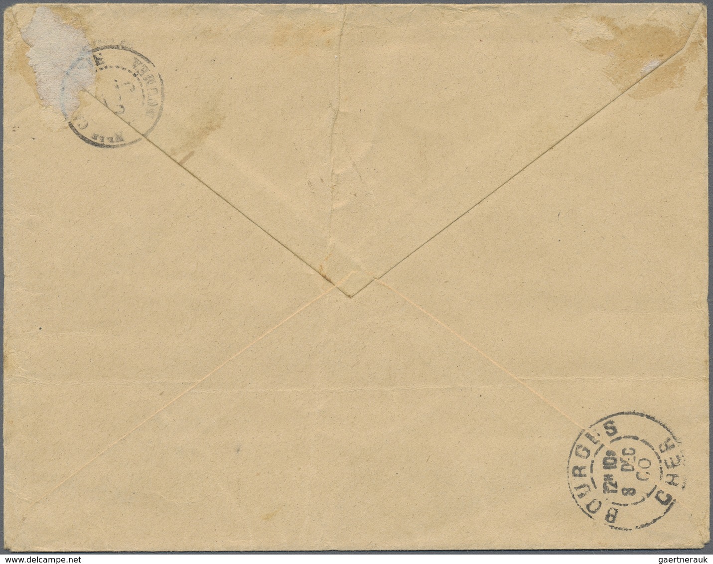 Br Neukaledonien: 1900. Registered And Advice Of Receipt Envelope (vertical Fold) Addressed To France B - Andere & Zonder Classificatie