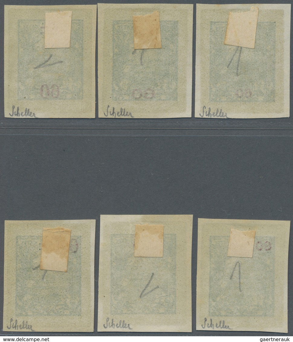 (*) Neukaledonien: 1924, 60 C. On 75 C. Lightblue-green With Overprint, Six Different Overprint Types In - Andere & Zonder Classificatie