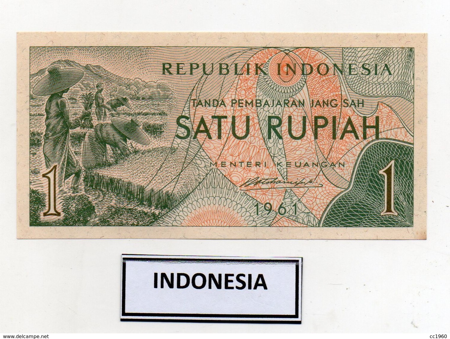 Indonesia - 1961 - Banconota Da 1 Rupia - Nuova - (FDC8067) - Indonesia